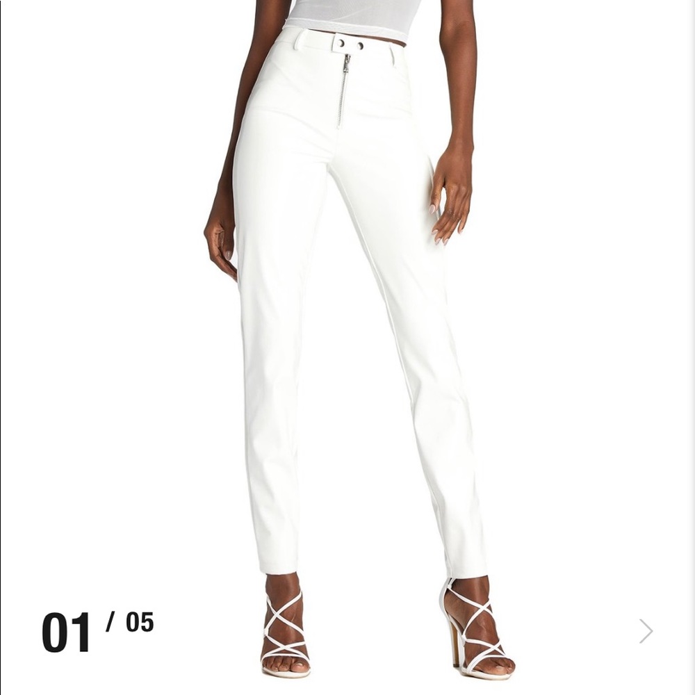 iamgia white leather pants